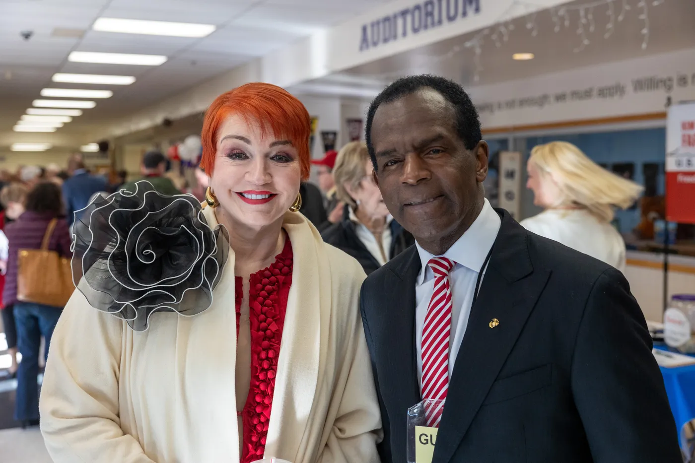 Two Fairfax Republican members pose warmly together at the 2026 County Convention.